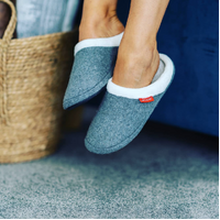 ARCHLINE Orthotic Slippers Slip On Arch Scuffs Orthopedic Moccasins - Grey Marle - EUR 35 thumbnail