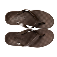 ARCHLINE Orthotic Thongs Arch Support Shoes Footwear Flip Flops Orthopedic - Brown/Brown - EUR 44 thumbnail