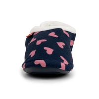ARCHLINE Orthotic Slippers CLOSED Arch Scuffs Moccasins Pain Relief in Navy Hearts - EUR38 thumbnail