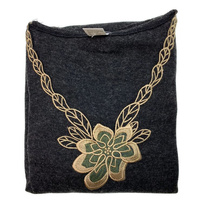 Ladies Merino Wool Blend Long Sleeve Thermal Spencer Top Thermals Underwear - Black - 18-20 thumbnail