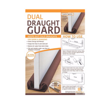 DUAL DRAFT STOPPER Double Sided Snake Wind Air Door Guard Cover Weather Seal thumbnail