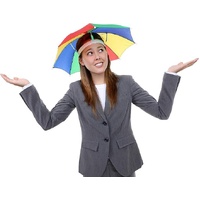 RAINBOW UMBRELLA HAT Rain Novelty Cap Costume Outdoor Camping Beach Fishing thumbnail