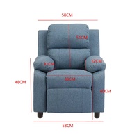 Erika Blue Kids Recliner Sofa Chair Blue Lounge Couch Armchair Childrens thumbnail