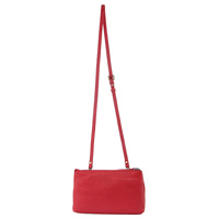 3PC Set Pierre Cardin Womens Woven Leather Cross-Body Bags + Backpack - Red thumbnail