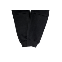 Mens Skinny Track Pants Joggers Trousers Gym Casual Sweat Cuffed Slim Trackies Fleece - Black - L thumbnail