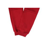Mens Skinny Track Pants Joggers Trousers Gym Casual Sweat Cuffed Slim Trackies Fleece - Red - L thumbnail