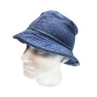 Stingy Brim Terry Towelling Bucket Hat Daggy Fishing Camping Lad Cap 100% COTTON - Bottle Green - S/M thumbnail