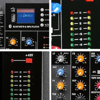 Hridz 16 Channels Audio Sound Mixer Mixing DJ Console USB with 48V Phantom Power thumbnail