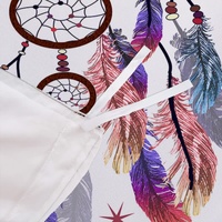 Dream catcher Printed Duvet Cover Set with Matching Pillowcases - white-Double thumbnail