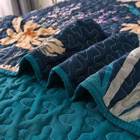Abstract Quilted coverlet and pillowcovers set: Unique and Artistic - Queen size thumbnail
