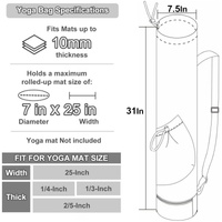 Green Durable Yoga Mat Carry Bag - Multi-Functional Fitness Backpack with Wet Pocket(Mugs are filming props, not included) thumbnail