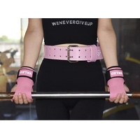1 Pair Brown Durable Gym Palm Guard with Ultra-fiber Leather for Heavy Lifting -Wrist Support Straps for Pull-ups and Deadlifts thumbnail