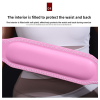Size L Black Professional Weightlifting Belt with Sponge Padding for Deep Squat and Deadlift - Men and Women Fitness Support thumbnail