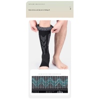 Size M 1 Pair Black  Compression Calf Sleeves for Sports – Adjustable Support for Running, Soccer, Hiking & More thumbnail