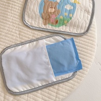 Cute Cat Pattern 2 Piece Set Kids Cooling Pad Set - 60x120cm Cartoon Latex Mattress Protector,  Pillow thumbnail