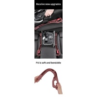 Beige Car Seat Gap Filler - 2 Pieces Car Interior Storage Organizer for Front Seat Seam thumbnail