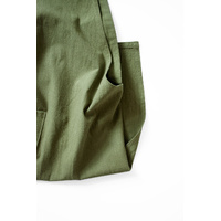 Khaki Cotton Linen H-Back Apron - Solid Color Kitchen Cooking Apron with Pocket thumbnail
