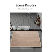 Red Quick Dry Bathroom Rug - Non-Slip PVC Foam, Super Absorbent, 40x60cm thumbnail