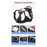 Size XL Blue Reflective No-Pull Dog Harness - Adjustable & Durable for Large Breeds, Anti-Escape Design thumbnail