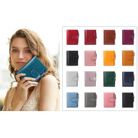 Light Blue Premium Genuine Leather RFID Blocking Women's Wallet - Lightweight, Multi-Functional, and Stylish thumbnail