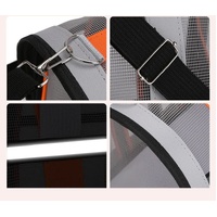Size L Black and Red Foldable Pet Carrier Bag - Lightweight, Breathable, and Spacious for All Seasons thumbnail
