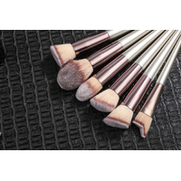 Beige 18-Piece Makeup Brush Set - Professional Synthetic Fiber Brushes with Wooden Handles for Flawless Beauty thumbnail