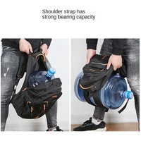 Black And Orange Large Capacity Business Backpack for Men and Women - Waterproof Laptop School Bag with Breathable Design thumbnail