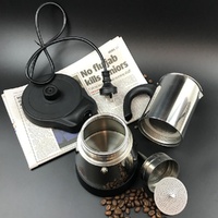 Electric Espresso Moka Coffee Maker 4Cups Stainless Steel Italian Classic AU STOCK thumbnail