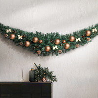 Jingle Jollys 2.1m Christmas Garland Xmas Decorations Green Wedding Party thumbnail