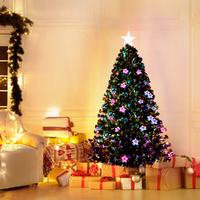 Jingle Jollys 1.5m Christmas Tree Optic Fibre LED Xmas tree Multi Colour thumbnail