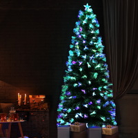 Jingle Jollys Christmas Tree 2.1M 7FT LED Xmas Multi Colour Lights Optic Fibre thumbnail