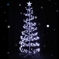 Jingle Jollys Christmas Tree 1.8M 6FT LED Xmas Decoration Cold White Lights thumbnail