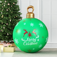 Jingle Jollys Christmas Inflatable Ball Bauble 60cm Outdoor Decoration Green thumbnail