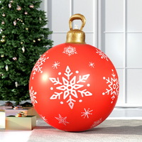Jingle Jollys Christmas Inflatable Ball Bauble 60cm Outdoor Decoration Red thumbnail