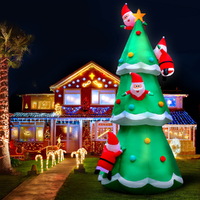 Jingle Jollys Christmas Inflatable Santa Tree 5M Illuminated Decorations thumbnail