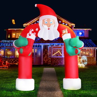 Jingle Jollys Christmas Inflatable Santa Archway 2.3M Outdoor Decorations Lights thumbnail