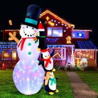 Jingle Jollys Christmas Inflatable Snowman 2.4M Illuminated Decorations thumbnail