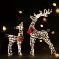 2 PCS Christmas Lights 170 LED Fairy Light Reindeer Decorations Jingle Jollys thumbnail