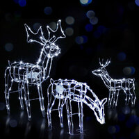 3 PCS Christmas Lights Reindeers 250 LED Decorations Jingle Jollys thumbnail