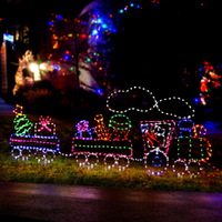2.1M Christmas Lights 631 LED Train Motif Light Decorations Jingle Jollys thumbnail