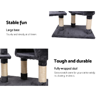 i.Pet Cat Tree 120cm Tower Scratching Post Scratcher Wood Condo House Bed Toys thumbnail