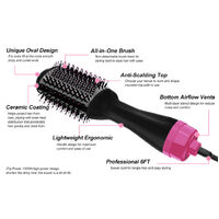 Hot Air One-Step Hair Dryer Negative Ion Anti-Frizz Blowout for Drying,Straightening, Curling and Volumizer (AU Plug) thumbnail