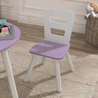 Round Table and 2 Chair Set for children (Lavender) thumbnail