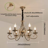 Rustic Chandeliers,6 -Light , French Country thumbnail