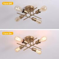 Modern Industrial Chandelier, 4 Light, Black thumbnail