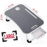Laptop Bed Desk with Storage and foldable legs for Adults, Kids & Home Office thumbnail