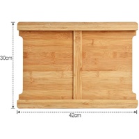 Chopping Board with with 2 Organiser Stainless Steel Trays Containers thumbnail