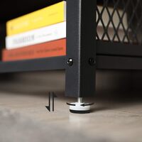Industrial TV Stand 60 Inches, Rustic Brown thumbnail