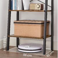 5-Tier Industrial Bookcase, Rustic Brown thumbnail