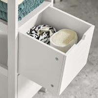 Freestanding Cabinet 2 Drawers Shelf Cupboard thumbnail